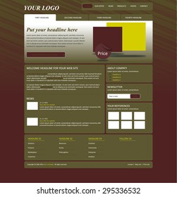 responsive web layout template for business or non-profit organization