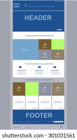responsive web layout template for business or non-profit organization