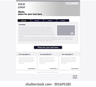 responsive web layout template for business or non-profit organization