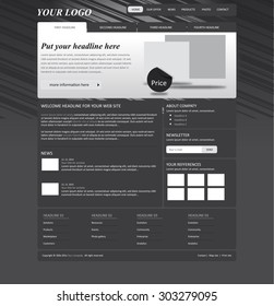 responsive web layout template for business or non-profit organization