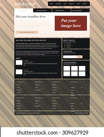 responsive web layout template for business or non-profit organization