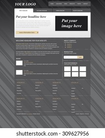 responsive web layout template for business or non-profit organization