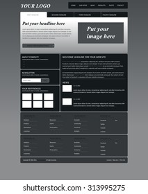 responsive web layout template for business or non-profit organization