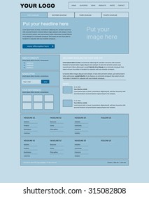 responsive web layout template for business or non-profit organization