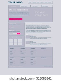 responsive web layout template for business or non-profit organization