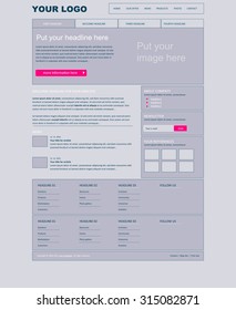 responsive web layout template for business or non-profit organization