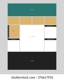 responsive web layout template for business or non-profit organization