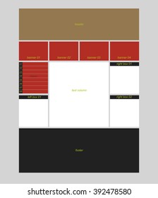 responsive web layout template for business or non-profit organization