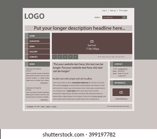 responsive web layout template for business or non-profit organization