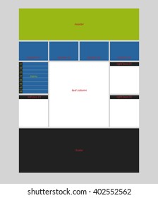 responsive web layout template for business or non-profit organization