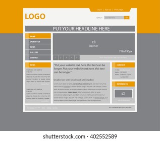 responsive web layout template for business or non-profit organization