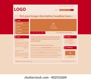 responsive web layout template for business or non-profit organization