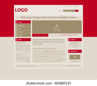 responsive web layout template for business or non-profit organization