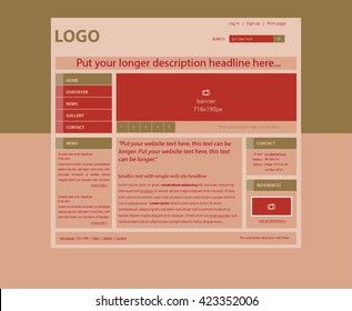 responsive web layout template for business or non-profit organization