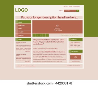 responsive web layout template for business or non-profit organization