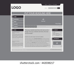 responsive web layout template for business or non-profit organization