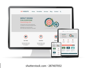 Responsive Web Site  Design Mockup