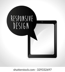 Responsive web and technology design, vector illustration.