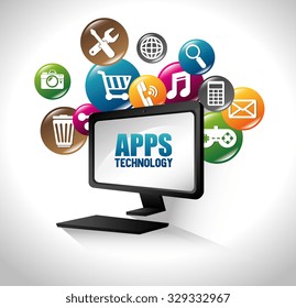 Responsive web and technology design, vector illustration eps 10 graphic