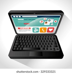 Responsive web and technology design, vector illustration eps10.