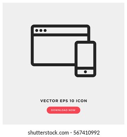 Responsive web vector icon