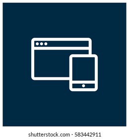 Responsive web vector icon