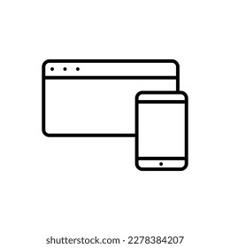 Responsive web vector icon flat trendy style illustration on white background..eps