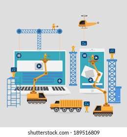 Responsive webdesign engineer interface element for create design