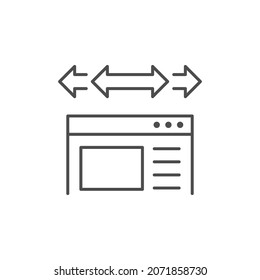 Responsive website line outline icon