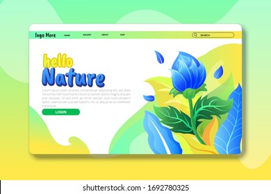 Sitio web o página de inicio de aplicación móvil para belleza, spa, bienestar, productos naturales, cosméticos, cuidados corporales. Conceptos de ilustración de vector floral para el desarrollo de sitios web y sitios web móviles.