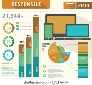 Responsive,Data infographics,vector