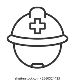 Resque Outline Icon Vector Illustration