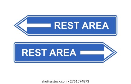 Rest Area Arrow Sign Road Direction Navigation Symbol Travel Stop Service