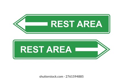 Rest Area Arrow Sign Road Direction Navigation Symbol Travel Stop Service