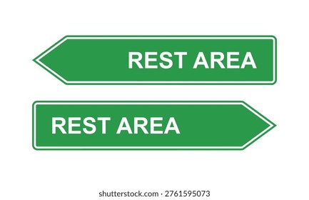 Rest Area Direction Sign Arrow Road Information Symbol Travel Service Icon