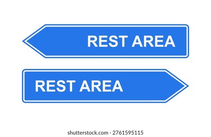 Rest Area Direction Sign Arrow Road Information Symbol Travel Service Icon