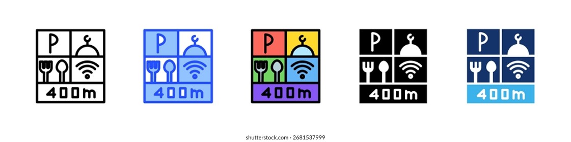 Coleção De Ícones Da Área De Repouso Com Vários Estilos