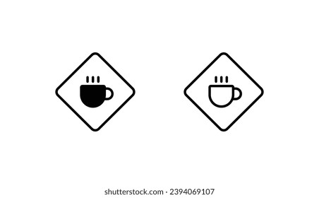 Rest Area icon design with white background stock illustration
