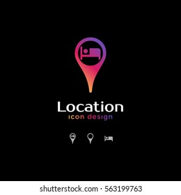 rest area icon. location icon for map