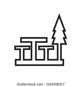rest area icon vector illustration template