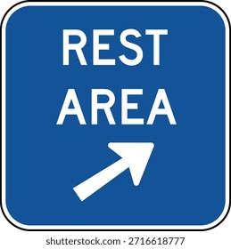 Sinal de estrada da área de descanso Vetor de design