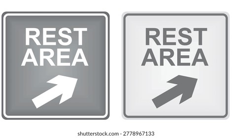 Rest area sign. vector illustration