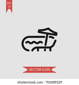 Rest area vector icon illustration symbol
