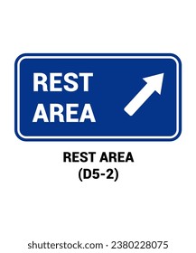 Rest Area vector sign, Motorist Services and Recreation Signs