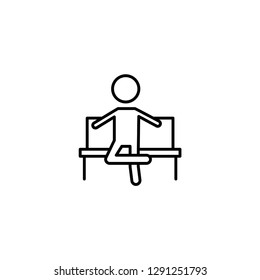 rest bench icon vector