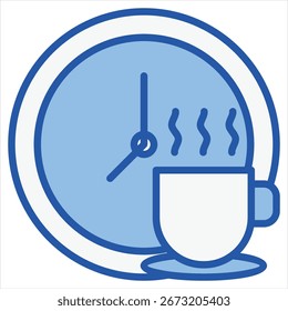 Ilustración de icono único blanco azul del resto