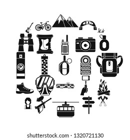 Rest by the fire icons set. Simple set of 25 rest by the fire icons for web isolated on white background