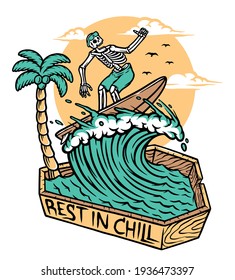 Rest in chill vector illustration