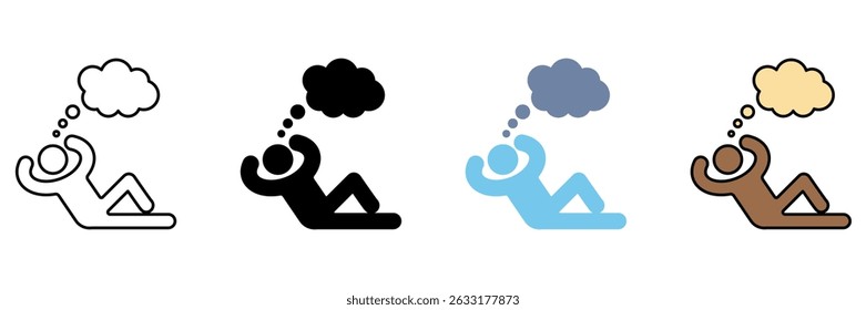 Ícone de linha de conceito REST. Ilustração de elemento simples.