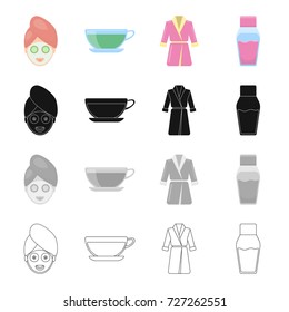 Rest, cosmetology, hygiene and other web icon in cartoon style.Bottle, shampoo, lotion, icons in set collection.